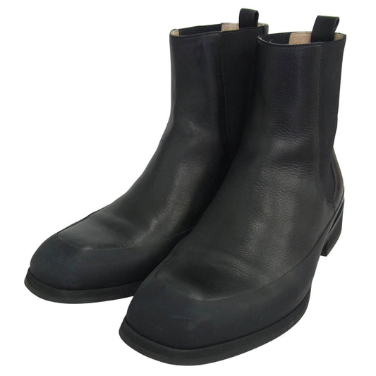 The Row ザロウ F1191-L65 FLAT ANKLE GARDEN BOOTS フラット アンクル レザー サイドゴア ガーデンブーツ ブラック系 39【中古】