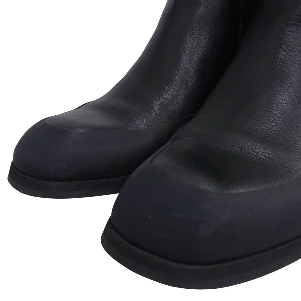 The Row ザロウ F1191-L65 FLAT ANKLE GARDEN BOOTS フラット アンクル レザー サイドゴア ガーデンブーツ ブラック系 39【中古】