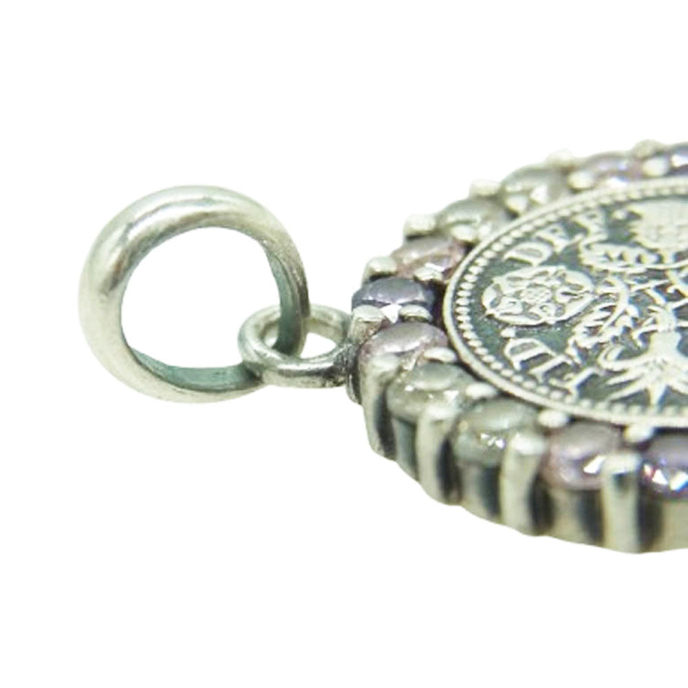 アクアシルバー ペンダントトップ ピンク パープル シルバー系【中古】