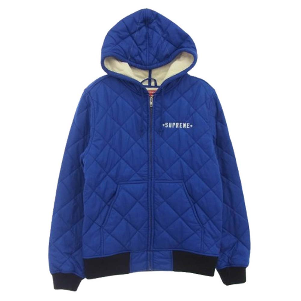 Supreme シュプリーム 15AW Independent Quilted Nylon Jacket インディペンデント キルト ジャケット ブルー系 S【中古】