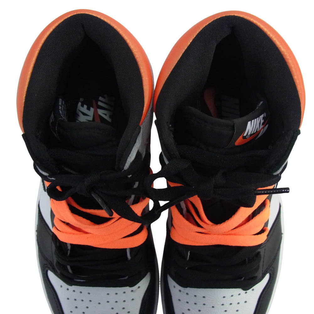 NIKE ナイキ 555088-180 Air Jordan 1 Retro High OG Electro Orange エアジョーダン1 レトロ ハイ OG エレクトロオレンジ スニーカー ホワイト系 26.5cm【中古】
