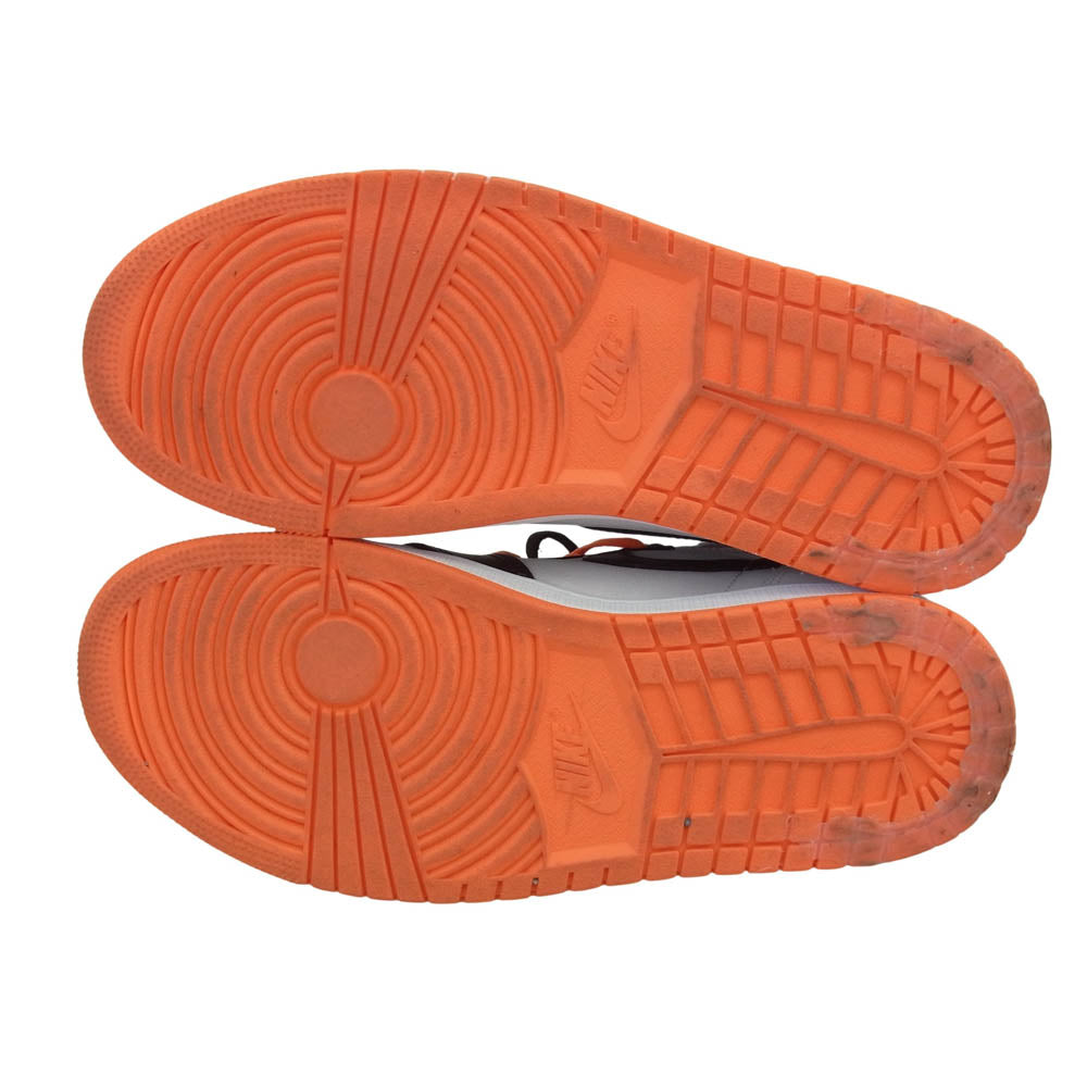NIKE ナイキ 555088-180 Air Jordan 1 Retro High OG Electro Orange エアジョーダン1 レトロ ハイ OG エレクトロオレンジ スニーカー ホワイト系 26.5cm【中古】