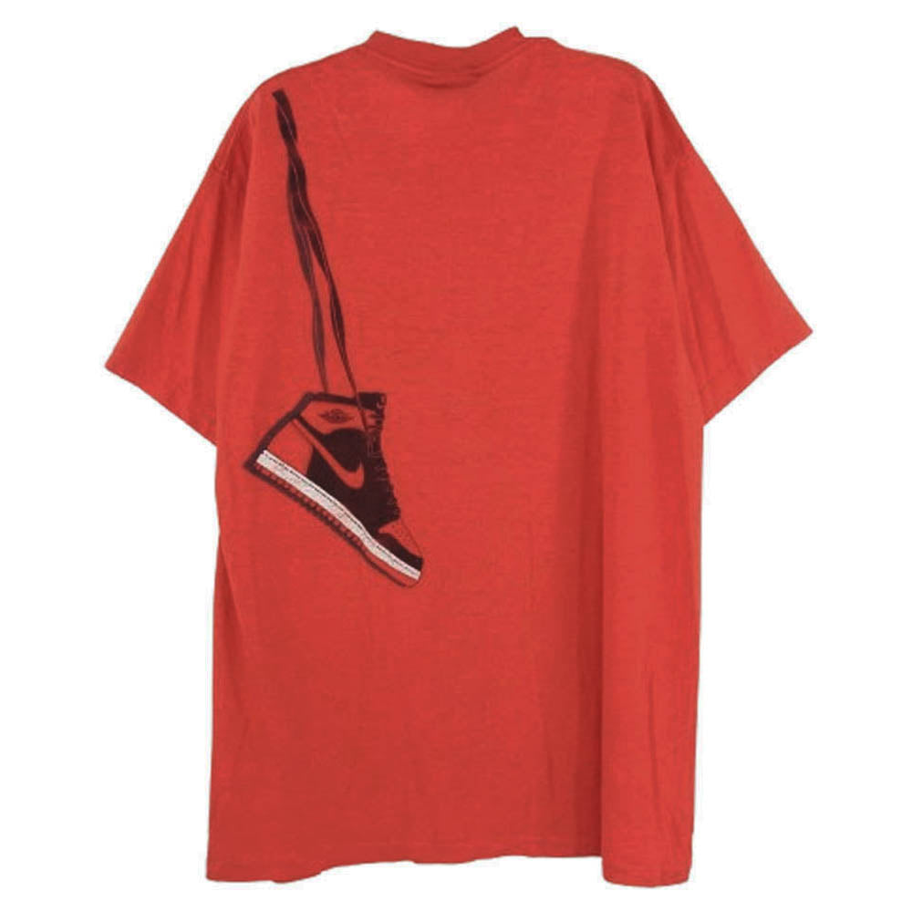 NIKE ナイキ ヴィンテージ 紺タグ TMタグ 80s 肩掛けエアジョーダン 半袖 Tシャツ レッド系 L【中古】