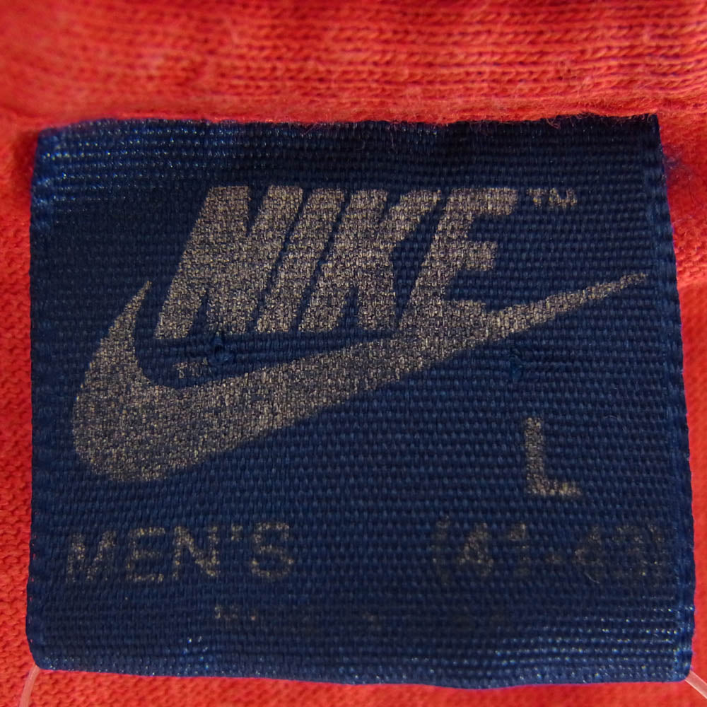 NIKE ナイキ ヴィンテージ 紺タグ TMタグ 80s 肩掛けエアジョーダン 半袖 Tシャツ レッド系 L【中古】