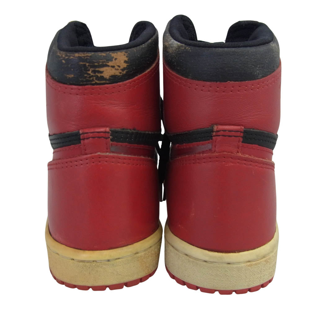 NIKE ナイキ 850507BY ヴィンテージ 80s 85年製 1985 Air Jordan 1 Original Bred AJ1 エアジョーダン オリジナル ブレッド ハイカット スニーカー ブラック系 レッド系【中古】