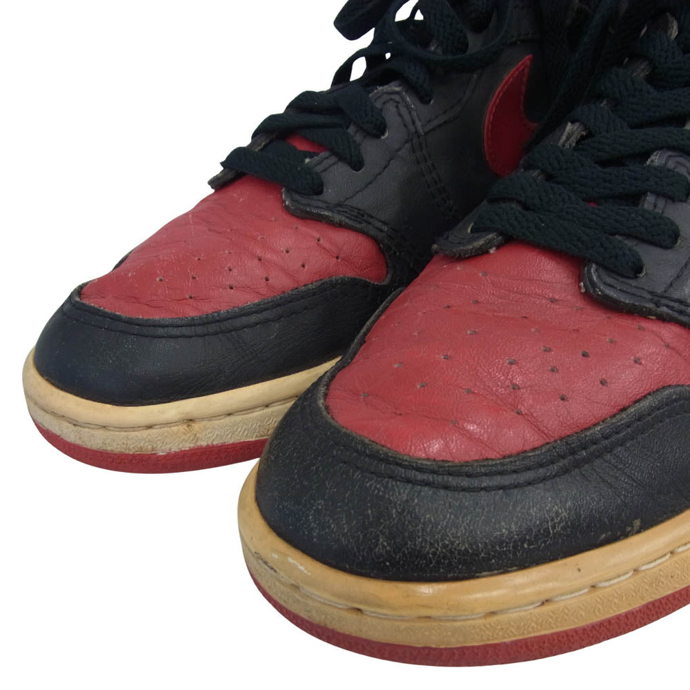 NIKE ナイキ 850507BY ヴィンテージ 80s 85年製 1985 Air Jordan 1 Original Bred AJ1 エアジョーダン オリジナル ブレッド ハイカット スニーカー ブラック系 レッド系【中古】