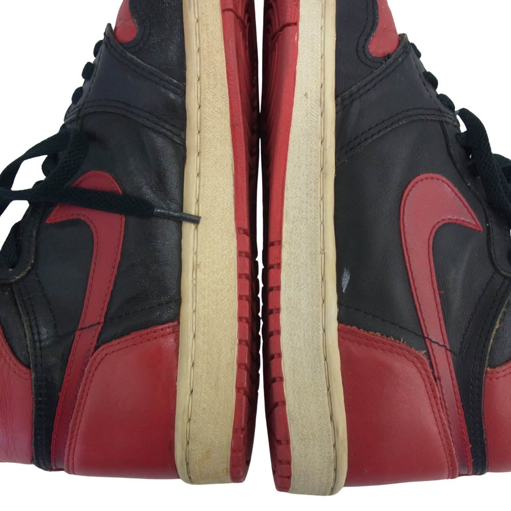 NIKE ナイキ 850507BY ヴィンテージ 80s 85年製 1985 Air Jordan 1 Original Bred AJ1 エアジョーダン オリジナル ブレッド ハイカット スニーカー ブラック系 レッド系【中古】