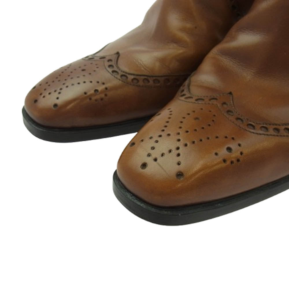 YVES SAINT LAURENT イヴサンローラン JONNY BOOTS ジョニー サイドジップ ヒールブーツ ブラウン ブラウン系 42【中古】