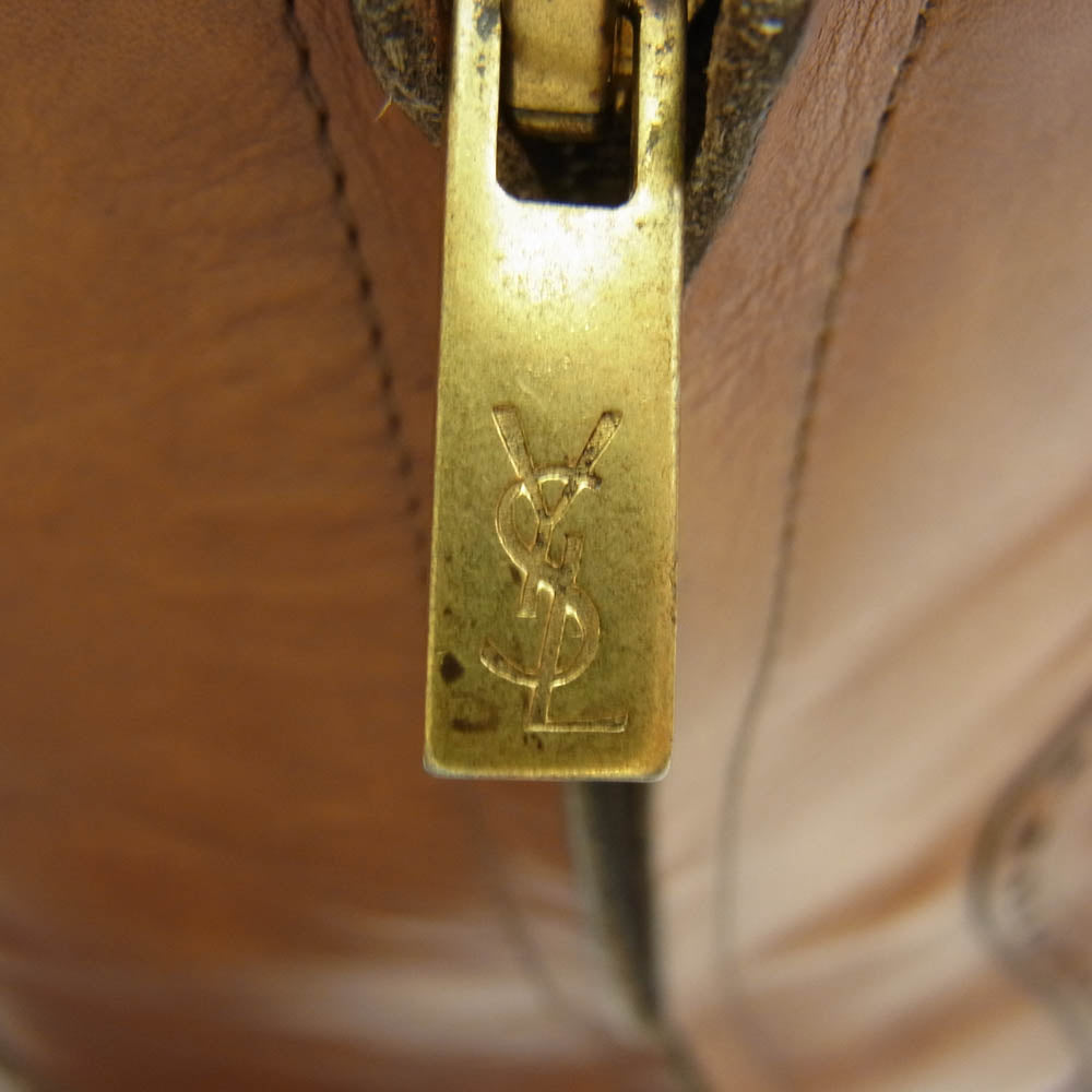YVES SAINT LAURENT イヴサンローラン JONNY BOOTS ジョニー サイドジップ ヒールブーツ ブラウン ブラウン系 42【中古】