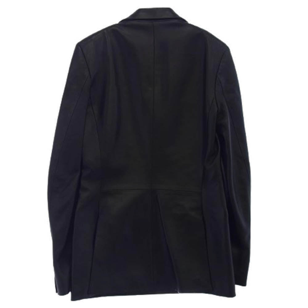 JIL SANDER ジルサンダー 651546 ML567401 イタリア製 ダブルブレスト オールレザー テーラードジャケット ブラック系 L【中古】