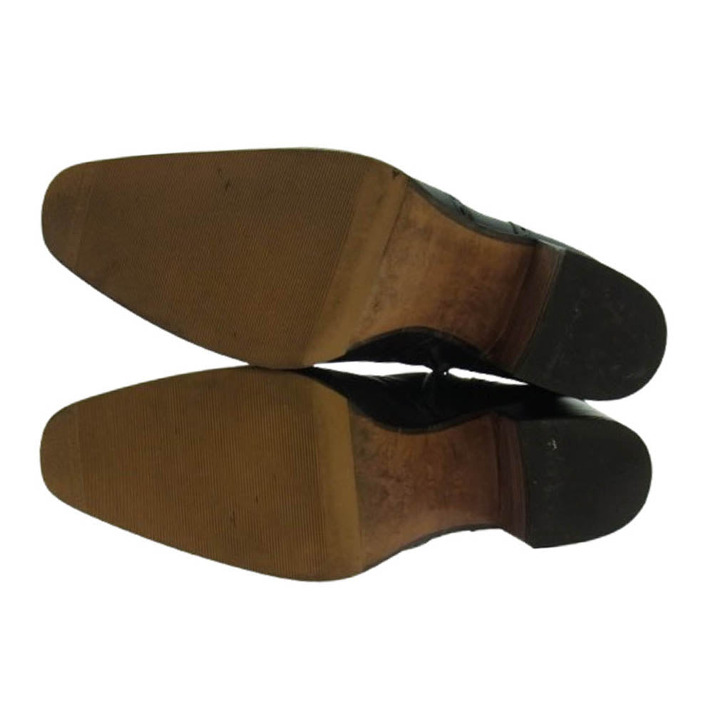 YVES SAINT LAURENT イヴサンローラン JONNY BOOTS ジョニー サイドジップ ヒールブーツ ブラック ブラック系 40【中古】