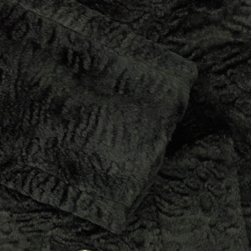 SAINT LAURENT サンローラン 16AW 437605 Y592N アストラカン フェイクファー ダブルブレスト コート ブラック系 M【中古】