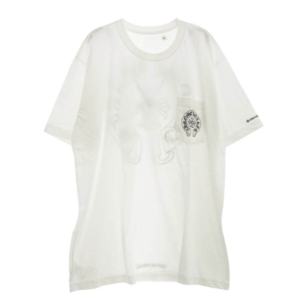 CHROME HEARTS クロムハーツ（原本無） Horseshoe Tee ホースシュー プリント 半袖 Tシャツ ホワイト系 XL【新古品】【未使用】【中古】
