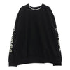CHROME HEARTS クロムハーツ（原本無） SWTSHRT PLVR ネック 袖ロゴ プリント クルーネック スウェット XL ブラック系 XL【新古品】【未使用】【中古】