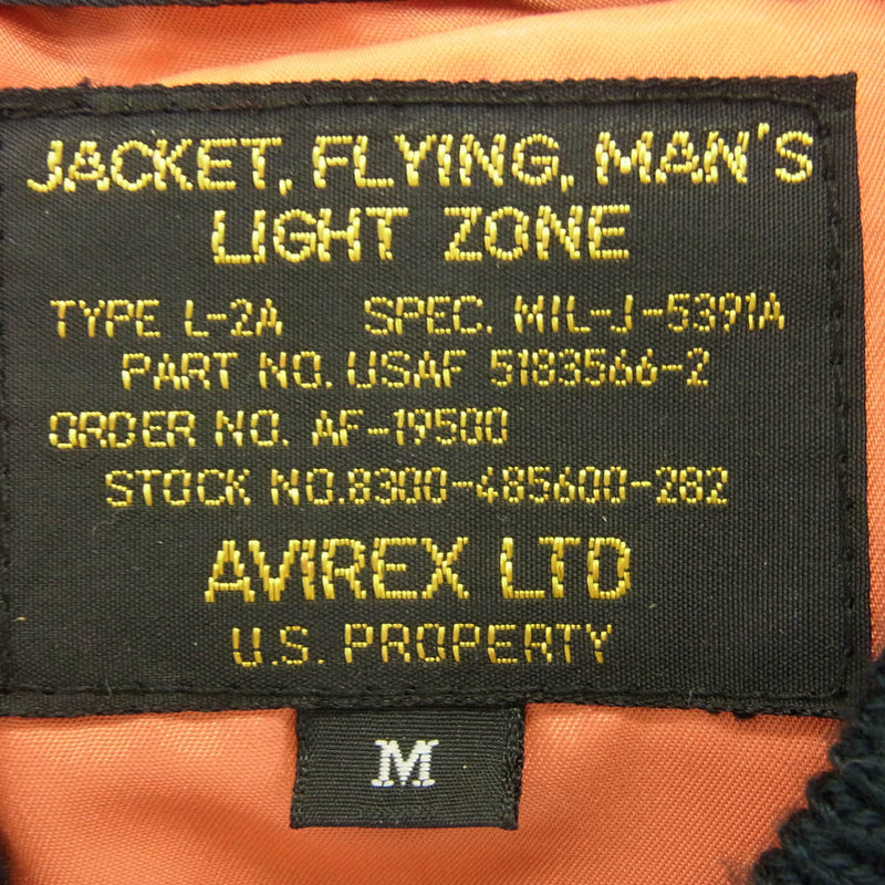 AVIREX アヴィレックス レディース L-2A ブラックエース フライト