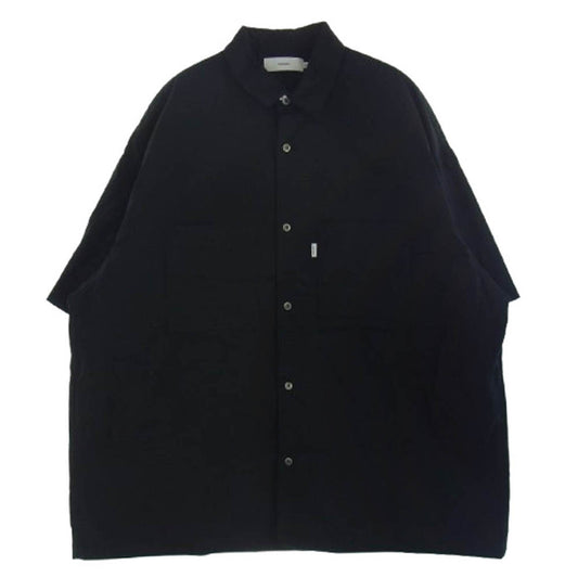 GRAPHPAPER グラフペーパー 23SS GM231-50198B Oversized Box Shirt オーバーサイズ ボックス 半袖 シャツ ブラック ブラック系 F【中古】