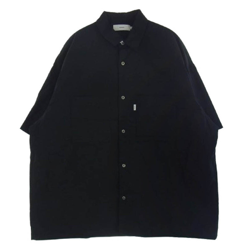 GRAPHPAPER グラフペーパー 23SS GM231-50198B Oversized Box Shirt オーバーサイズ ボックス 半袖 シャツ ブラック ブラック系 F【中古】