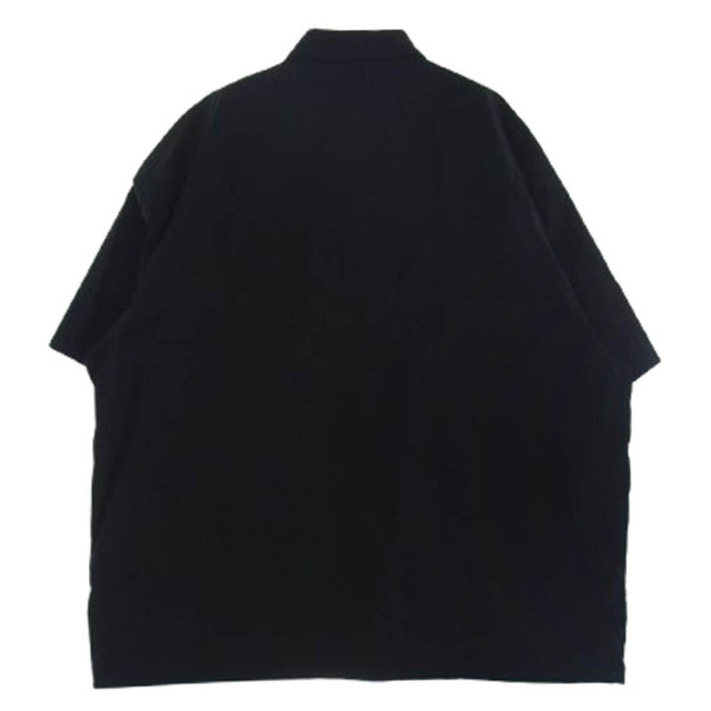 GRAPHPAPER グラフペーパー 23SS GM231-50198B Oversized Box Shirt オーバーサイズ ボックス 半袖 シャツ ブラック ブラック系 F【中古】