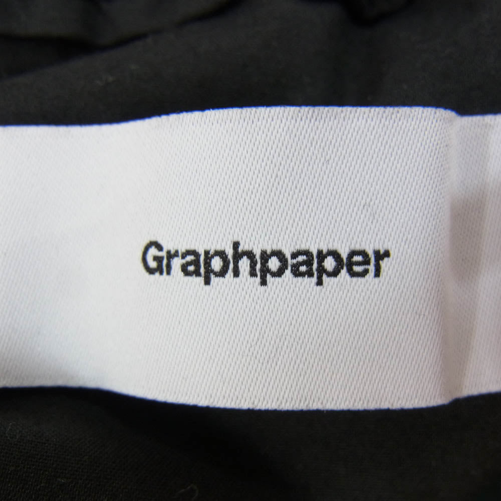 GRAPHPAPER グラフペーパー 23SS GM231-40196B Stretch Typewriter Wide Chef Pants ストレッチ タイプライター ワイドシェフパンツ ブラック系 F【中古】