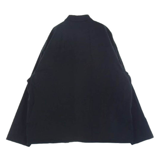 GRAPHPAPER グラフペーパー 22SS GM221-50111B STRETCH TYPEWRITER L/S OVERSIZED BOX SHIRT ストレッチタイプライター オーバーサイズ 長袖 シャツ ブラック系【中古】