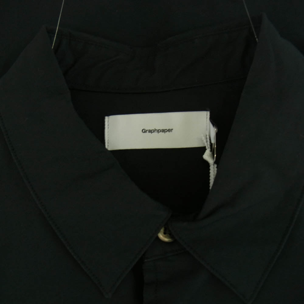GRAPHPAPER グラフペーパー 22SS GM221-50111B STRETCH TYPEWRITER L/S OVERSIZED BOX SHIRT ストレッチタイプライター オーバーサイズ 長袖 シャツ ブラック系【中古】