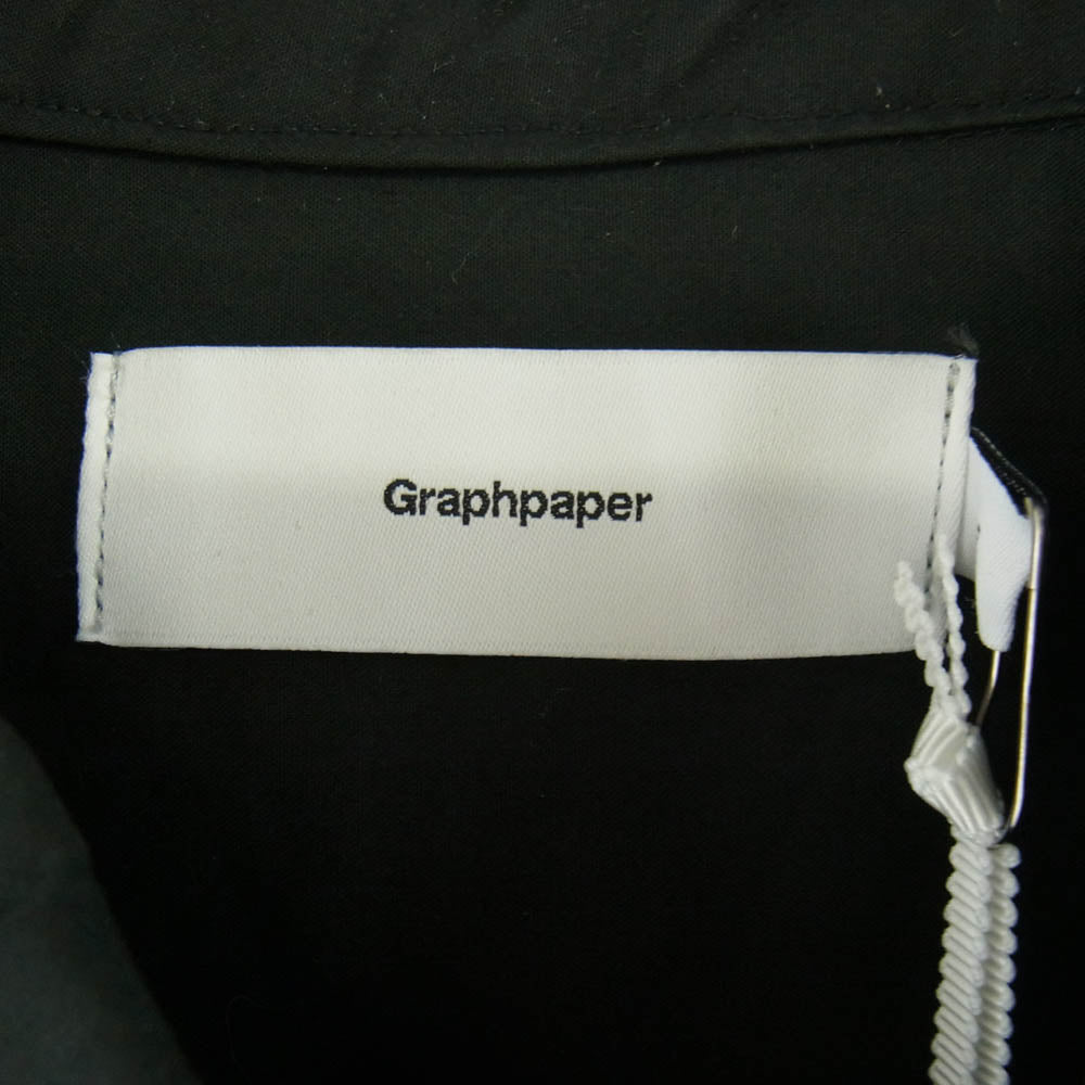 GRAPHPAPER グラフペーパー 22SS GM221-50111B STRETCH TYPEWRITER L/S OVERSIZED BOX SHIRT ストレッチタイプライター オーバーサイズ 長袖 シャツ ブラック系【中古】