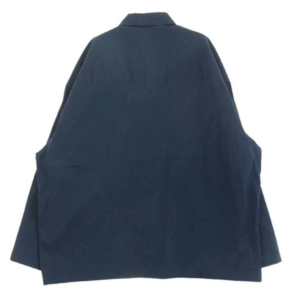 GRAPHPAPER グラフペーパー 23SS GM231-50199B Oversized Box Shirt オーバーサイズ ボックス 長袖 シャツ ネイビー系【中古】