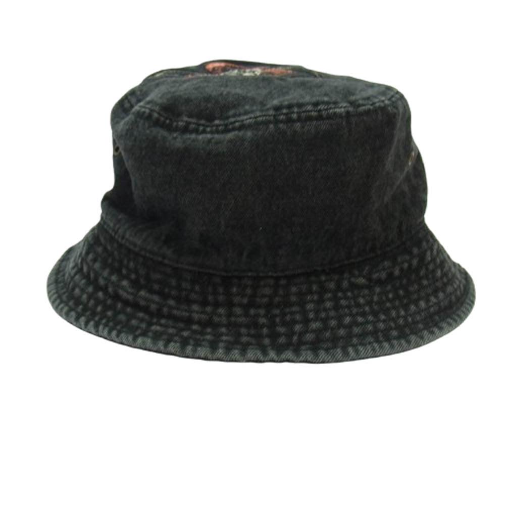 PORKCHOP ポークチョップ MASSES マシス ウォッシュ加工 デニム バケットハット ブラック系【中古】