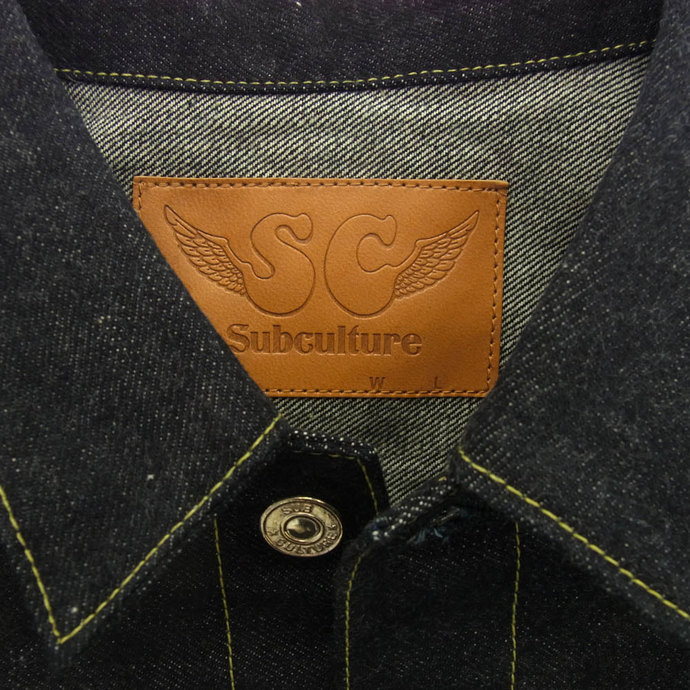 SUBCULTURE サブカルチャー SCJK-CL07 S06XX Denim Jacket Indigo シンチバック デニムジャケット Gジャン インディゴ インディゴブルー系 48【極上美品】【中古】