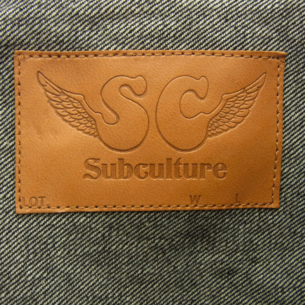 SUBCULTURE サブカルチャー SCJK-CL07 S06XX Denim Jacket Indigo シンチバック デニムジャケット Gジャン インディゴ インディゴブルー系 48【極上美品】【中古】