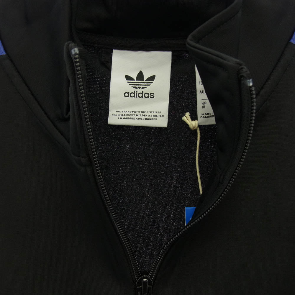 adidas アディダス IZ4923 BECKENBAUER ベッケンバウアー トラックジャケット ジャージ ブラック系 パープル系 XL【新古品】【未使用】【中古】