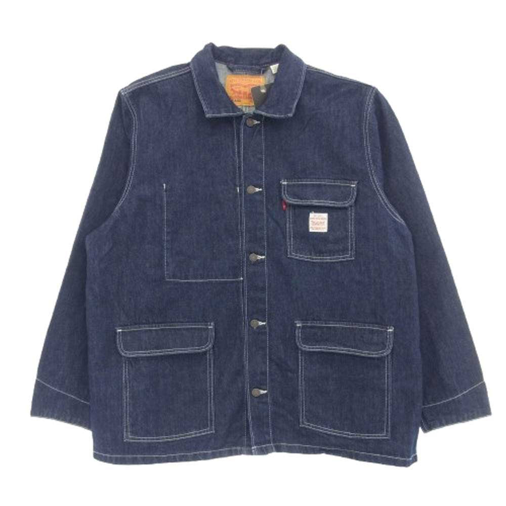 Levi's リーバイス A07440005 WORKWEAR BROADWAY ワークウェア ブロードウェイ エンジニアコート デニムジャケット カバーオール インディゴブルー系 XL【極上美品】【中古】