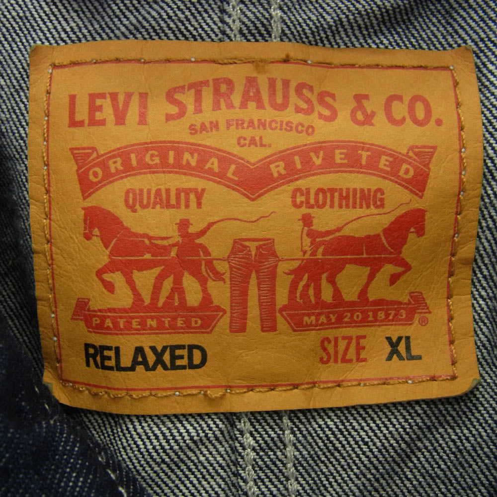 Levi's リーバイス A07440005 WORKWEAR BROADWAY ワークウェア ブロードウェイ エンジニアコート デニムジャケット カバーオール インディゴブルー系 XL【極上美品】【中古】