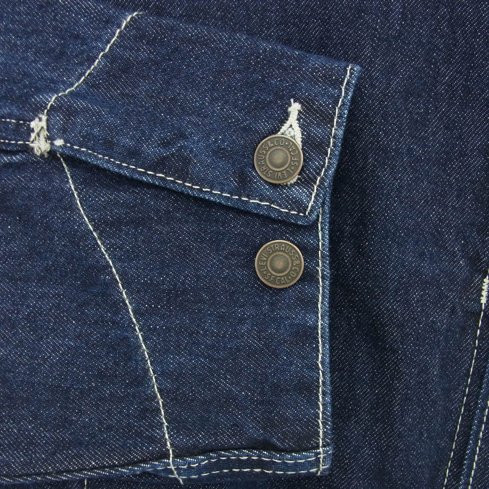Levi's リーバイス A07440005 WORKWEAR BROADWAY ワークウェア ブロードウェイ エンジニアコート デニムジャケット カバーオール インディゴブルー系 XL【極上美品】【中古】