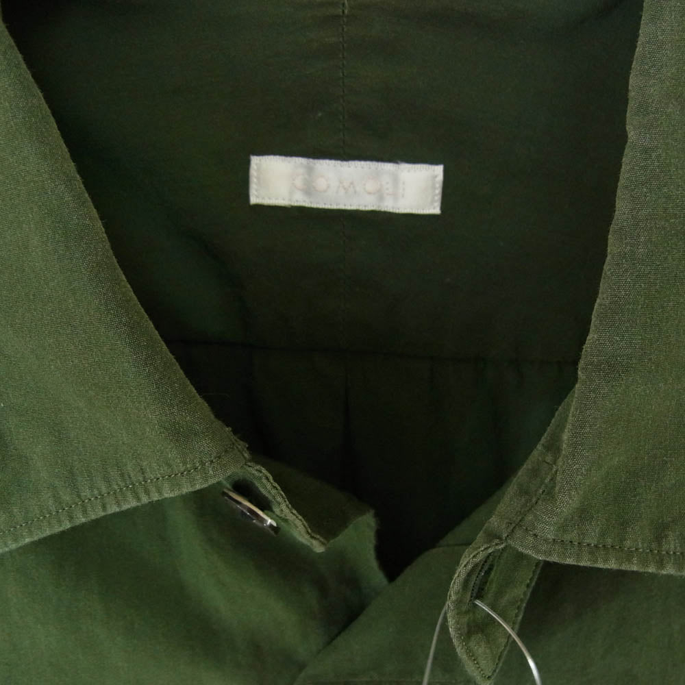 COMOLI コモリ 16SS I01-02001 長袖 コモリシャツ グリーン系 1【中古】