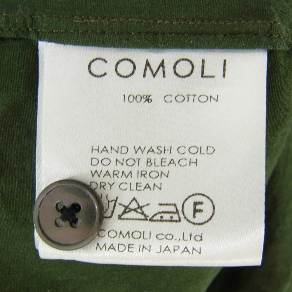 COMOLI コモリ 16SS I01-02001 長袖 コモリシャツ グリーン系 1【中古】