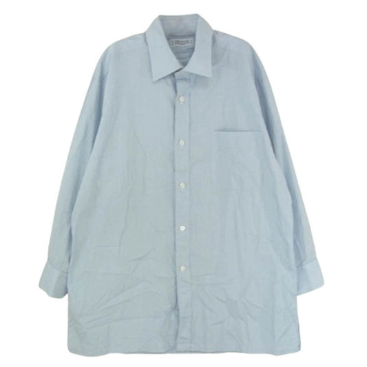 シャルベ コットンバーズアイ 長袖 セミワイドシャツ ブルー系 サイズ表記無【中古】