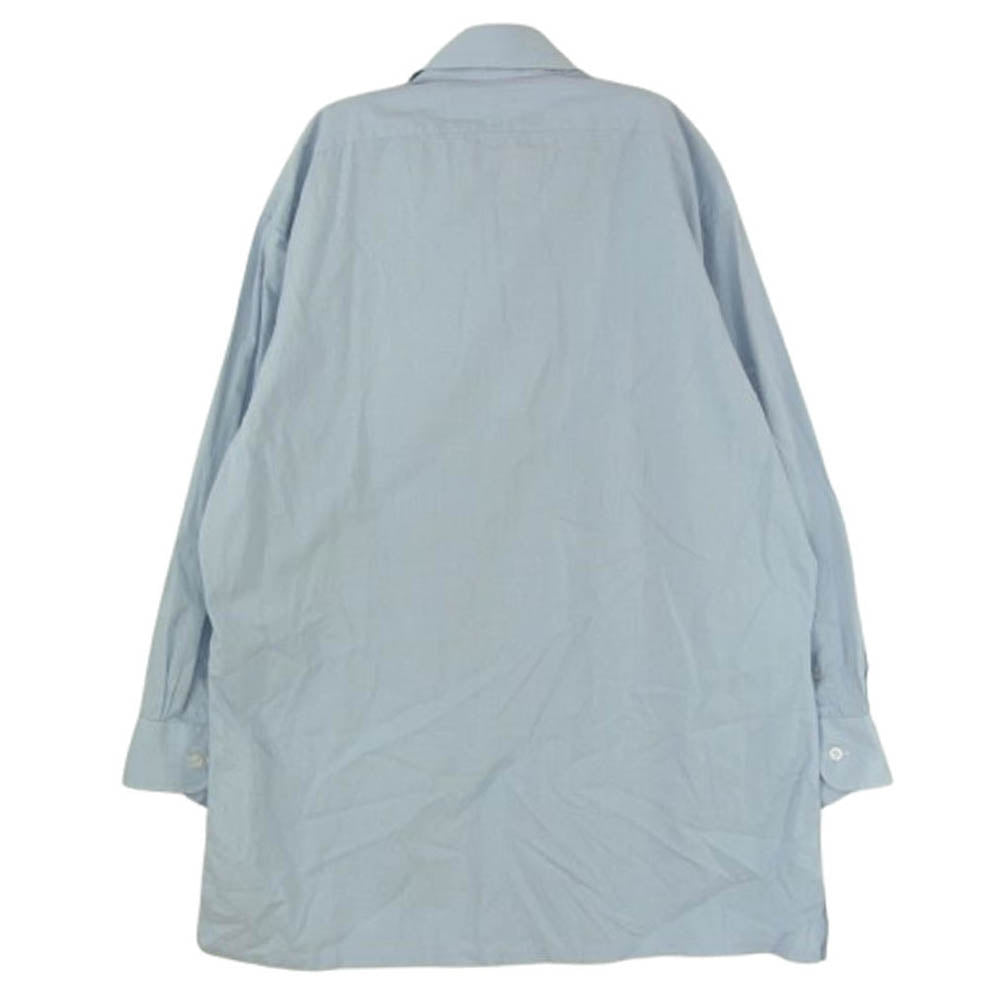 シャルベ コットンバーズアイ 長袖 セミワイドシャツ ブルー系 サイズ表記無【中古】