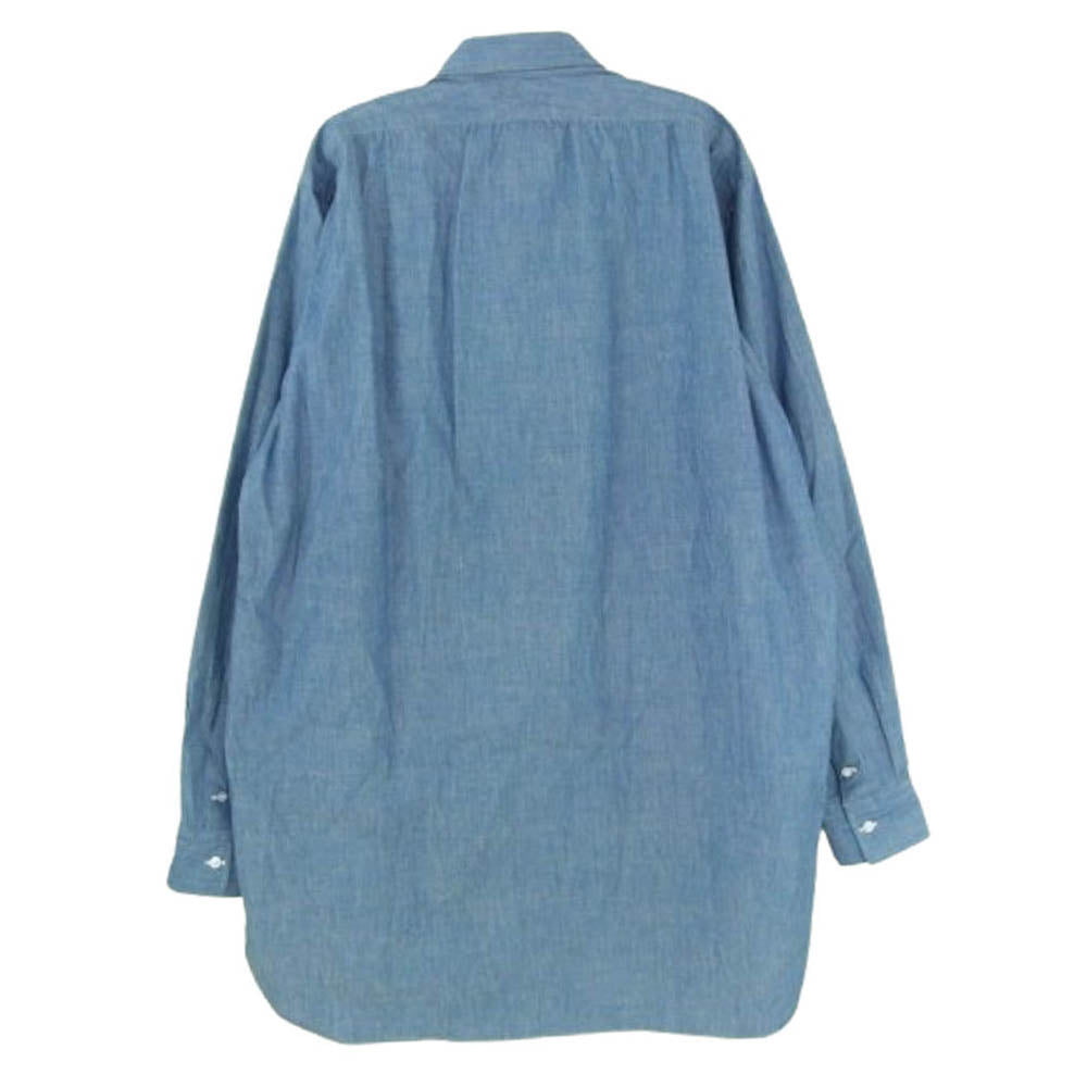 HEUGN ユーゲン SHIRT022 JAMES Regular Collar Shirt Chambray レギュラーカラー 長袖 シャツ シャンブレー ブルー系 1【美品】【中古】