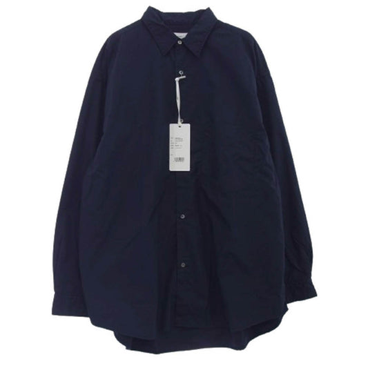 GRAPHPAPER グラフペーパー 20AW GM202-50606D THE DIVERSE ダイバーズ別注 Double Face Cotton Broad Shirt ダブルフェイス コットンブロード 長袖 シャツ ネイビー系 1【中古】