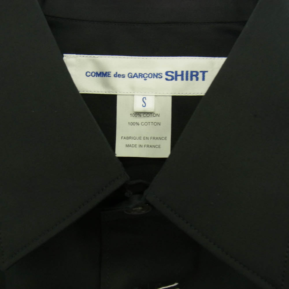COMME des GARCONS コムデギャルソン CDGS1PL SHIRT FOREVER シャツ フォーエバー Wide Fit Cotton Shirt ワイドフィット コットン 長袖 シャツ ブラック系 S【新古品】【未使用】【中古】