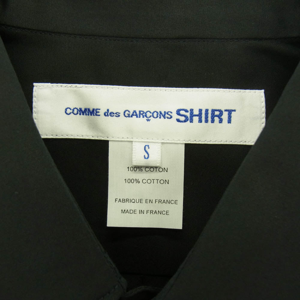 COMME des GARCONS コムデギャルソン CDGS1PL SHIRT FOREVER シャツ フォーエバー Wide Fit Cotton Shirt ワイドフィット コットン 長袖 シャツ ブラック系 S【新古品】【未使用】【中古】