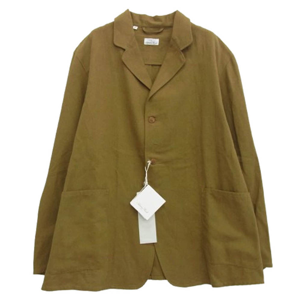COMOLI コモリ R01-01002 Salvatore Piccolo サルヴァトーレピッコロ コットンリネン テーラードジャケット ライトブラウン系 44【極上美品】【中古】