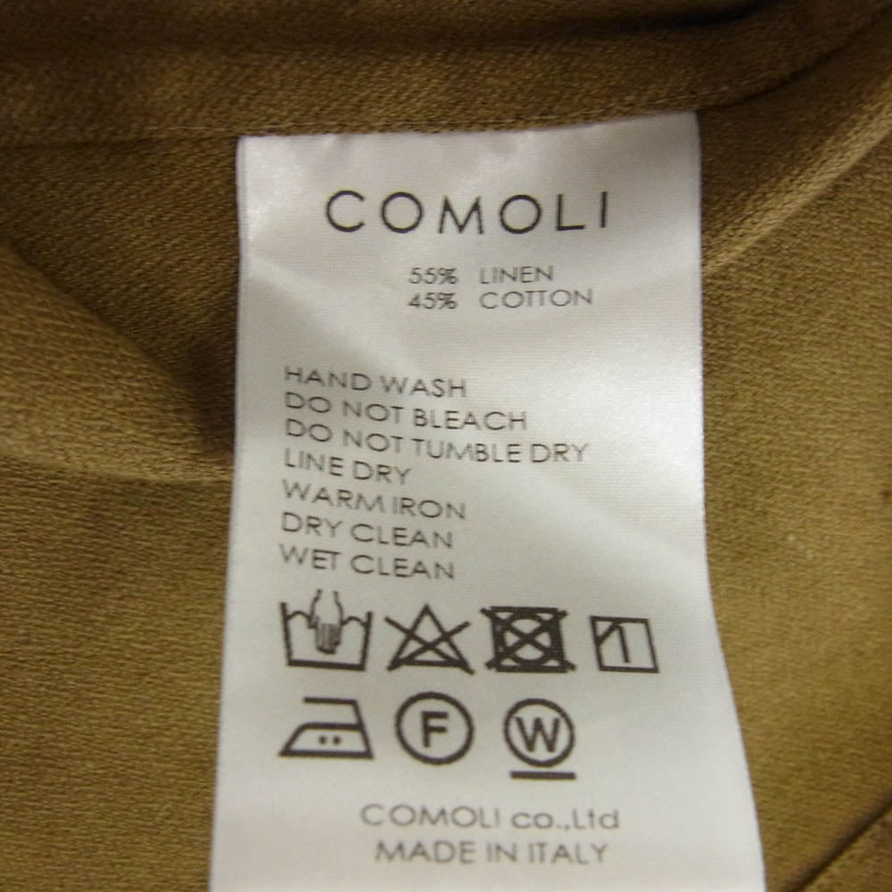COMOLI コモリ R01-01002 Salvatore Piccolo サルヴァトーレピッコロ コットンリネン テーラードジャケット ライトブラウン系 44【極上美品】【中古】