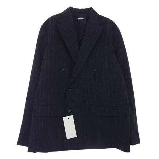 A.PRESSE アプレッセ 22SS 22SAP-01-07M Double Breasted Jacket ストライプ ダブル テーラードジャケット ダークグレー系 1【極上美品】【中古】