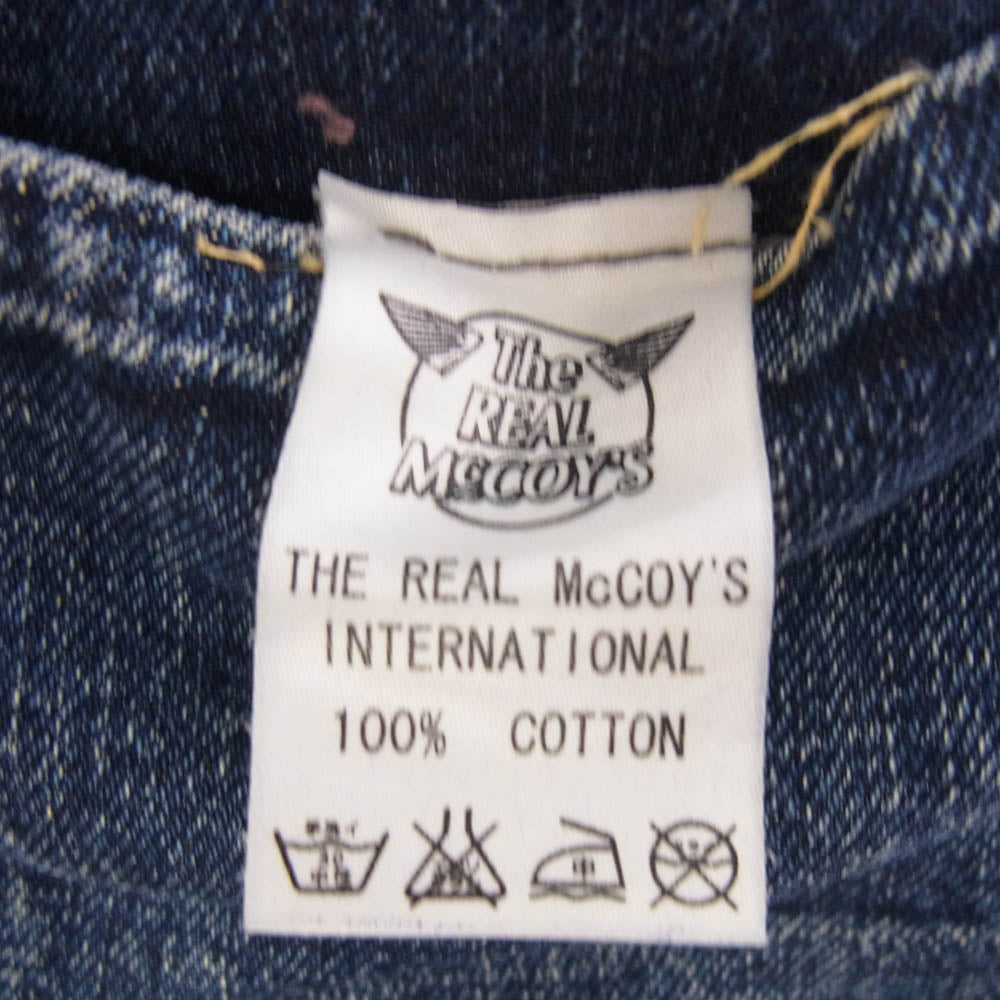 The REAL McCOY'S ザリアルマッコイズ セルビッチ ボタンフライ デニムパンツ インディゴブルー系 M【中古】