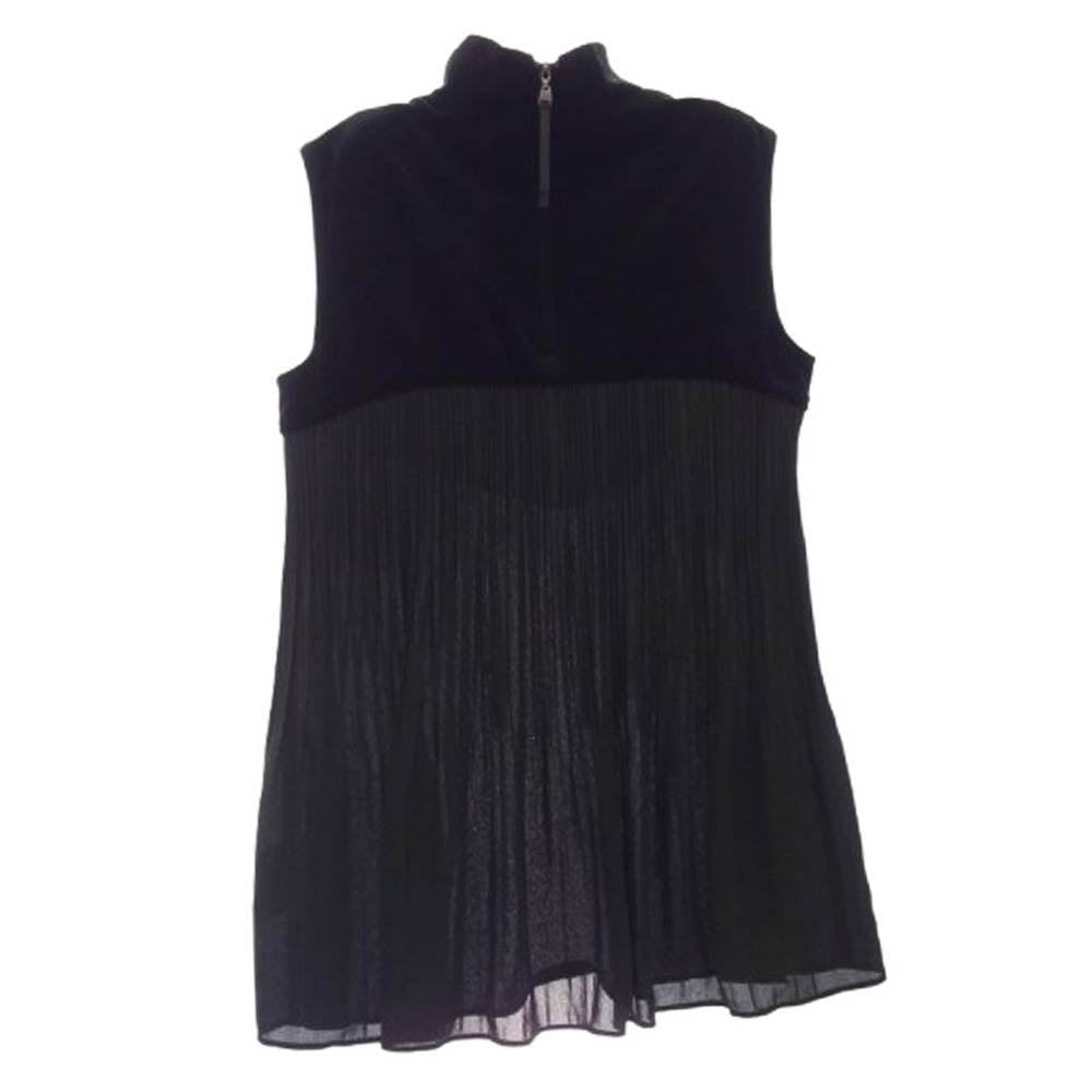 ベロアノワール バイ フォクシー ニューヨーク ベロア ハイネック ノースリーブ ワンピース ブラック系 40【中古】