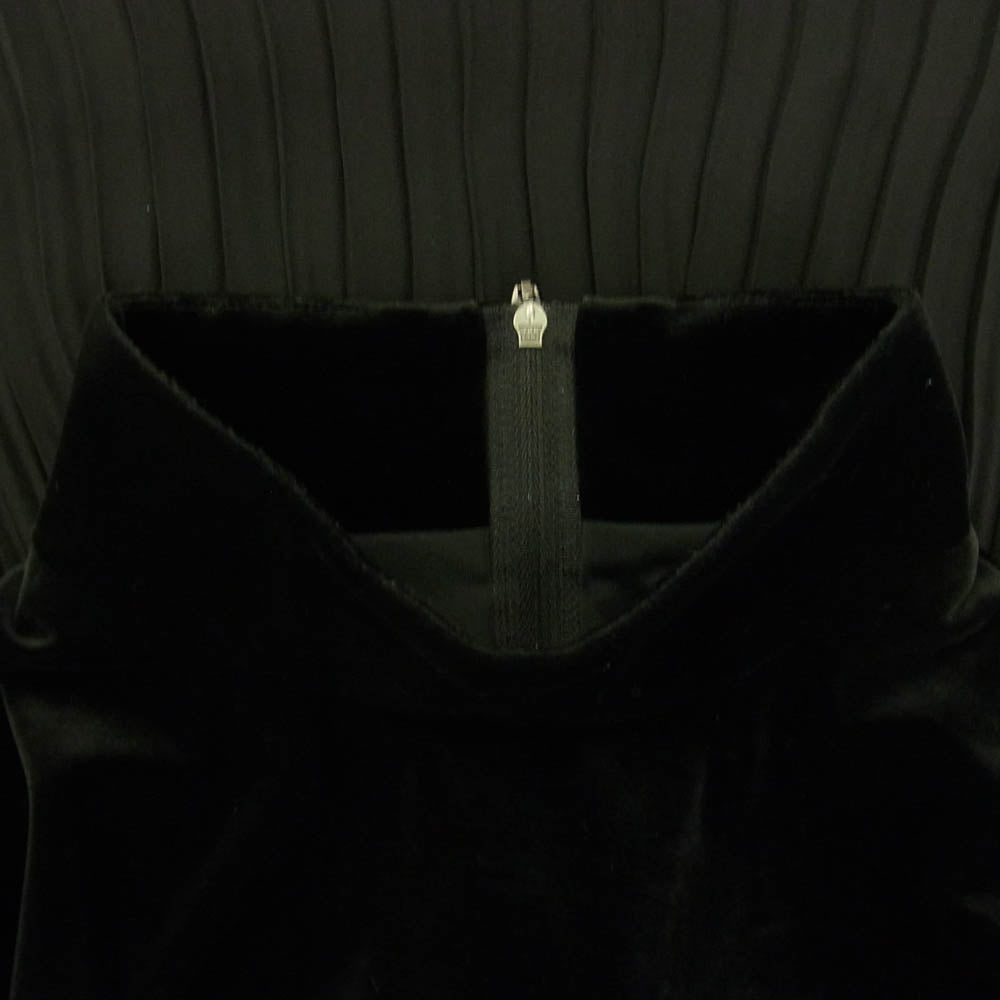 ベロアノワール バイ フォクシー ニューヨーク ベロア ハイネック ノースリーブ ワンピース ブラック系 40【中古】