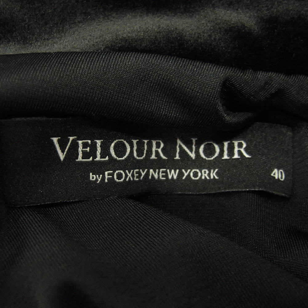 ベロアノワール バイ フォクシー ニューヨーク ベロア ハイネック ノースリーブ ワンピース ブラック系 40【中古】