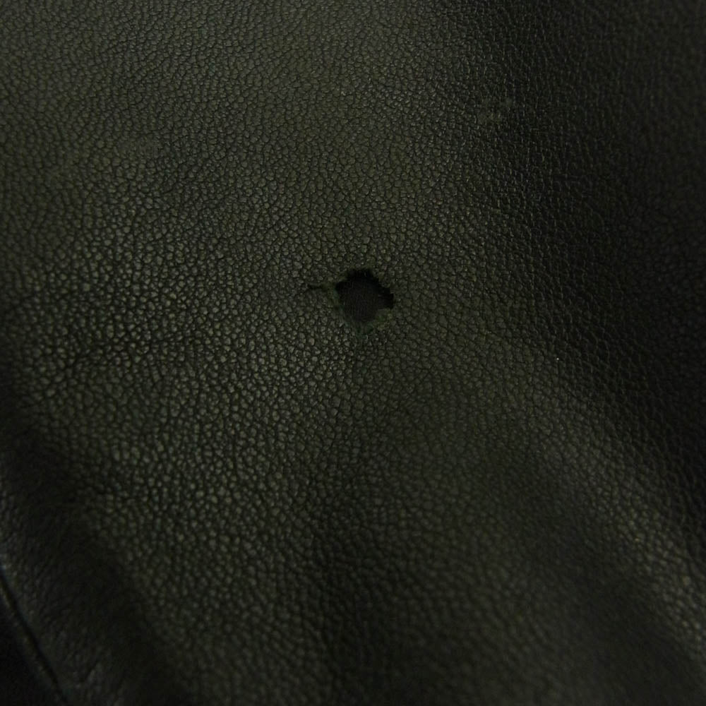 HELMUT LANG ヘルムートラング 16-5304151 ラムレザー フード ライダースジャケット レザージャケット ブラック系 S【中古】